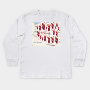 Poland Kids Long Sleeve T-Shirt